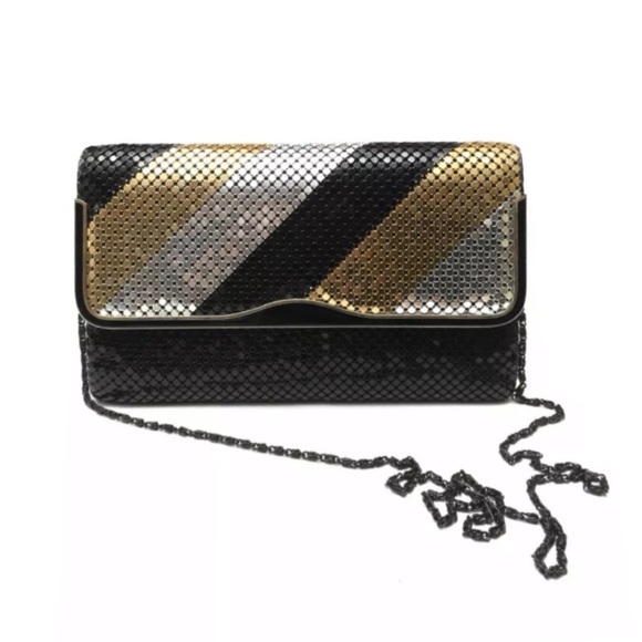 Handbags - Metal Chainmail Mesh Flap Clutch Crossbody Purse
